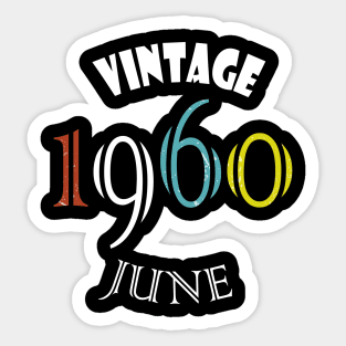 1960 - Vintage june Birthday Sticker